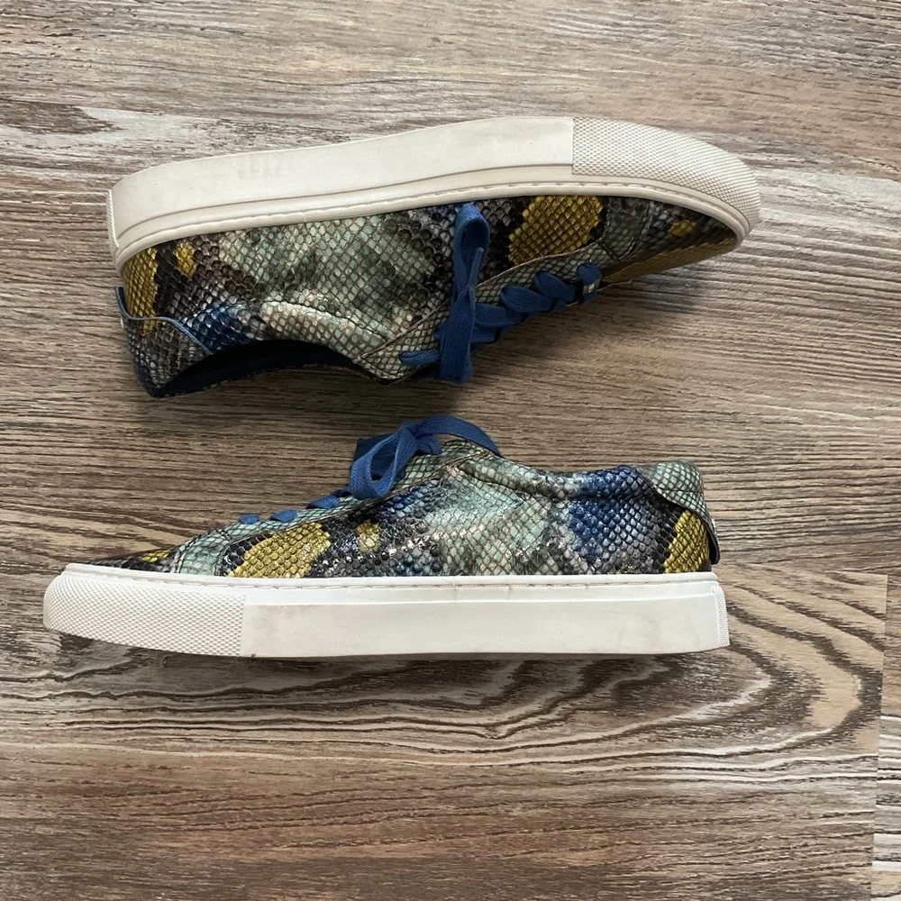J Slides Lucki Blue Snakeskin Sneakers 7